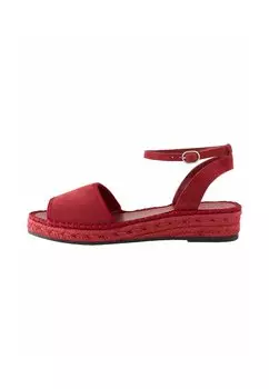 Босоножки на танкетке Espadrilles Next, цвет Mottled Red