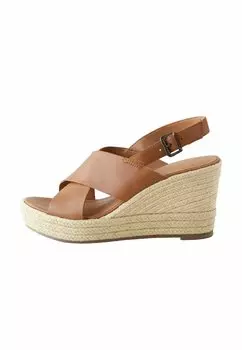 Босоножки на танкетке Espadrilles Next, коричневый