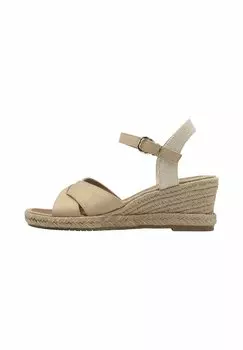 Босоножки на танкетке Espadrilles Tamaris, коричневый