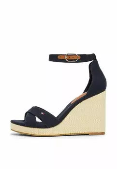 Босоножки на танкетке Espadrilles Tommy Hilfiger, темно-синий