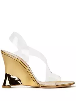 Босоножки на танкетке Gianvito Rossi, нейтральный цвет