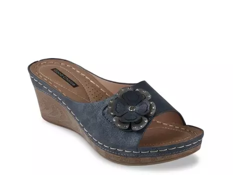 Босоножки на танкетке Good Choice Naples, темно-синий