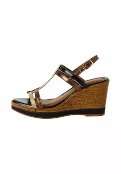 Босоножки на танкетке High heeled sandals Tamaris, черный