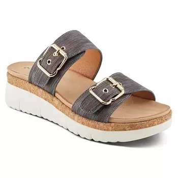 Босоножки на танкетке из бархата Patrizia, черный