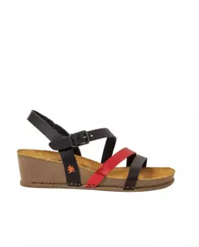 Босоножки на танкетке из кожи I Live Art, мультиколор