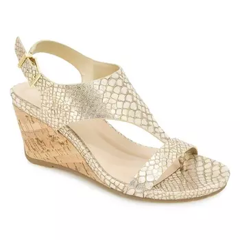 Босоножки на танкетке Kenneth Cole Reaction, soft gold snake