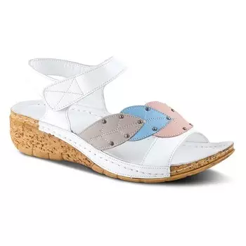 Босоножки на танкетке Leaf Spring Step, белый