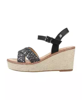 Босоножки на танкетке Mtng, черный