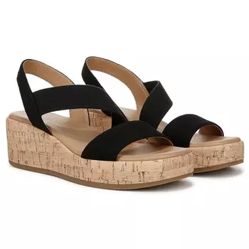 Босоножки на танкетке Odette Lifestride, black canvas