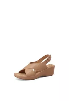 Босоножки на танкетке ORTHOLITE Queen Helena, бежевый