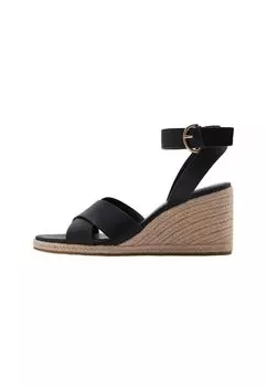 Босоножки на танкетке PATI - Espadrilles Mango, черный