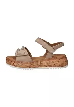 Босоножки на танкетке Platform sandals Gabor, серо-коричневый