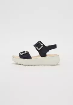 Босоножки на танкетке Platform sandals Gabor, темно-синий