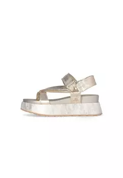 Босоножки на танкетке Platform sandals LIU JO, золотой