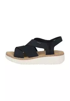 Босоножки на танкетке Platform sandals Rieker, синий