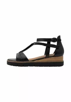 Босоножки на танкетке Platform sandals Tamaris, черный