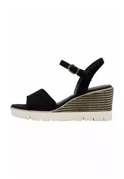 Босоножки на танкетке Platform sandals Tamaris, черный