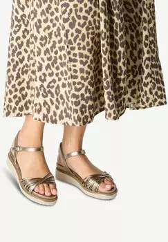 Босоножки на танкетке Platform sandals Tamaris, цвет Bronce Comb