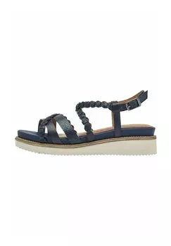 Босоножки на танкетке Platform sandals Tamaris, синий