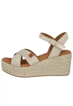 Босоножки на танкетке POPA, золотой