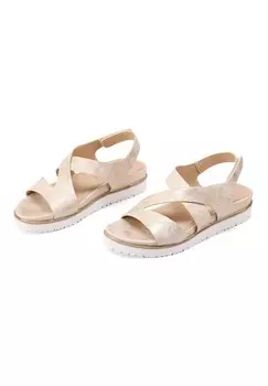 Босоножки на танкетке Queen Helena, золотой