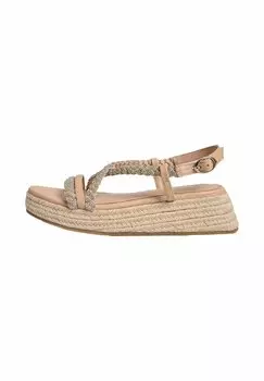 Босоножки на танкетке REGULAR FIT - CHUNKY DIAMANTE FOOTBED - Espadrilles Lipsy, бежевый