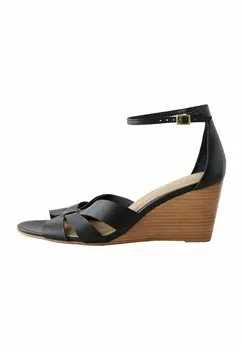 Босоножки на танкетке REGULAR FIT - FOREVER COMFORT WITH MOTIONFLEX STRAP DETAIL Next, черный