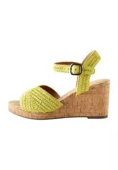 Босоножки на танкетке REGULAR FIT - FOREVER COMFORT - Platform sandals Next, зеленый