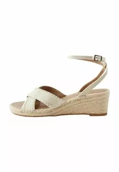 Босоножки на танкетке REGULAR FIT - FOREVER COMFORT CROSS-OVER - Espadrilles Next, бежевый