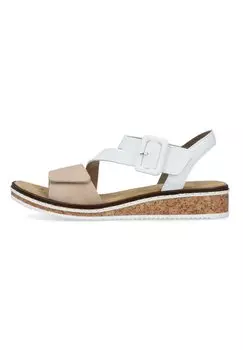 Босоножки на танкетке Rieker, цвет beige