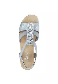 Босоножки на танкетке Rieker, синий