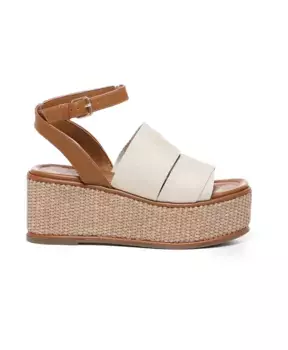 Босоножки на танкетке с регулируемым ремешком V73, мультиколор