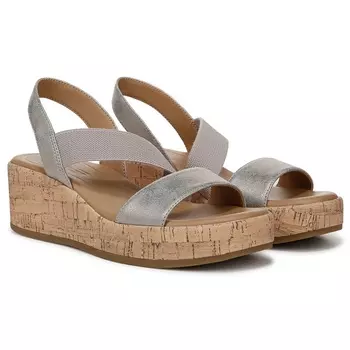 Босоножки на танкетке с ремешками Odette Lifestride, metallic/taupe faux leather