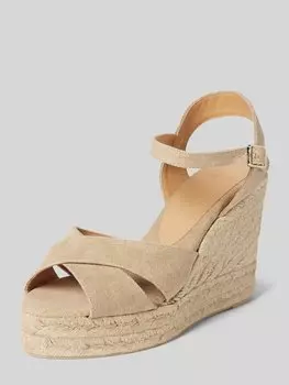 Босоножки на танкетке с ремешком на щиколотке модель 'BLAUDELL' Castaer, песочный