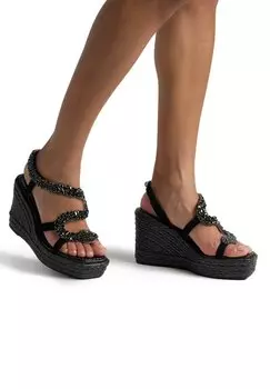 Босоножки на танкетке Sandali con plateau Alma en Pena, черный