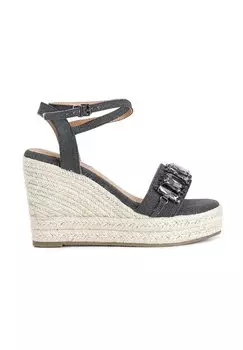 Босоножки на танкетке Sandali con plateau CAFNOIR, черный