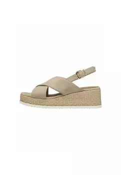 Босоножки на танкетке Sandali con plateau Tamaris, бежевый