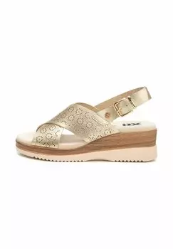 Босоножки на танкетке Sandali con plateau XTI, золотой