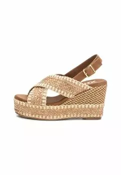 Босоножки на танкетке Sandali con plateau XTI, серо-коричневый