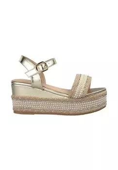 Босоножки на танкетке Sandali con tacco Alma Blue, золотой