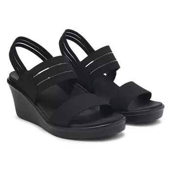 Босоножки на танкетке Skechers Rumble on night flirt, черный