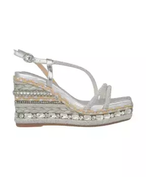 Босоножки на танкетке со стразами Alma En Pena, серый