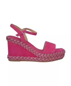 Босоножки на танкетке со стразами Alma En Pena, розовый