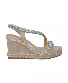 Босоножки на танкетке со змеиным ремешком Alma En Pena, серый