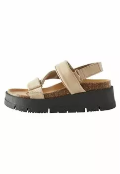Босоножки на танкетке SOFT ASYMMETRIC CHUNKY Next, цвет taupe brown