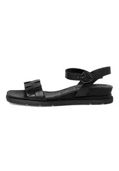 Босоножки на танкетке Tamaris, цвет black