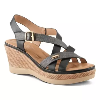 Босоножки на танкетке Vanjhee Patrizia, black multi