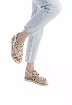 Босоножки на танкетке XTI, золотой