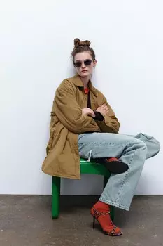 Босоножки на высоких каблуках с животным принтом ZARA, леопард
