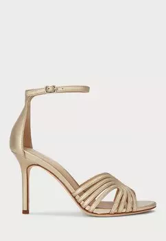 Босоножки на высоком каблуке ALLIE METALLIC MULTISTRAP SANDAL Lauren Ralph Lauren, золотистый